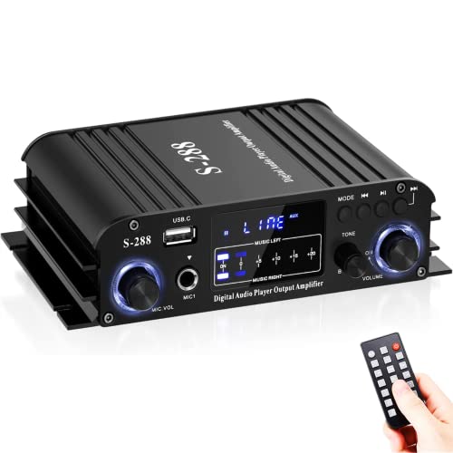 Imagen principal de 1200W Amplificador Audio, 4 Canales HiFi Bluetooth 5.0, 12v 220V Amp A