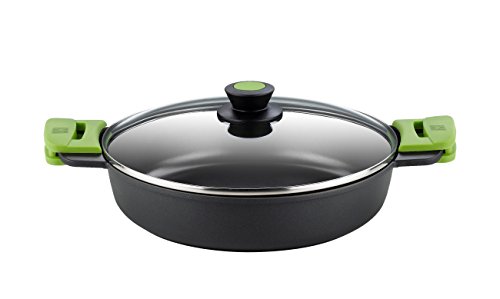 Imagen principal de BRA Cacerola Baja, Aluminio fudido, Negro, 24 cm