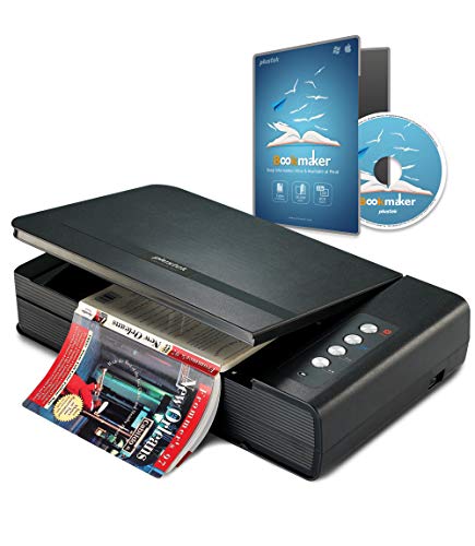 Imagen principal de Plustek Escáner OpticBook 4900 con BookMaker: simplifica el escaneo y