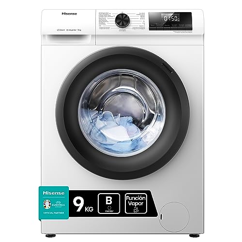 Imagen principal de Hisense WFQP901418VM - Lavadora con Vapor, Carga Frontal 9 Kg Lavado, 