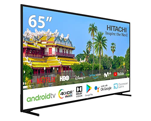 Imagen principal de Hitachi 65HAK5450, Android Smart TV 65 Pulgadas, 4K Ultra HD, HDR10, D