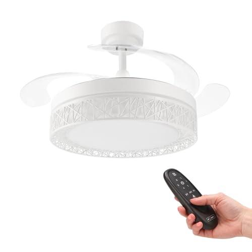 Imagen principal de M Ledme - Ventilador de Techo Led White Aqua 66W con luz, mando a Dist