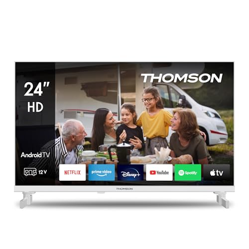 Imagen principal de THOMSON 24 Pulgadas (60 cm) HD 12 V Blanco Televisor Smart Android TV 