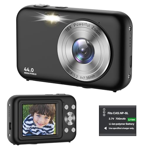 Imagen principal de Cámara Digital Compacta, 44MP 1080P HD Cámara, 2.4'' Pulgadas con Zo