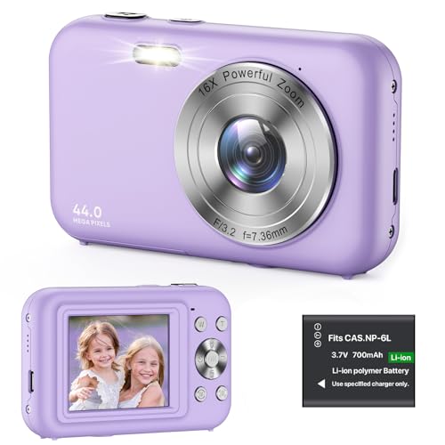 Imagen principal de Cámara Digital Compacta, 44MP 1080P HD Cámara, 2.4'' Pulgadas con Zo