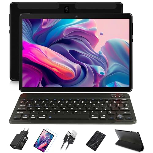 Imagen principal de JUSYEA Tablet 10 Pulgadas Android con Teclado, 4 GB RAM + 64 GB ROM, W