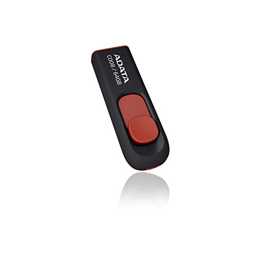 Imagen principal de ADATA 64GB USB 2.0 Black&Red C008 Smart Sliding Button, AC008-64G-RKD 