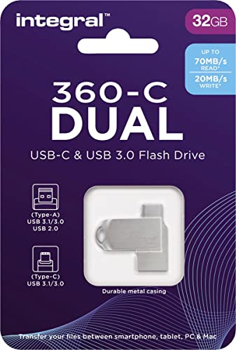 Imagen principal de INTEGRAL 32GB CLE USB3.0 360-C Dual Type-C Metal