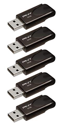 Imagen principal de PNY Paquete de 5 Memorias Flash Attaché 4 USB 2.0 con Tapa Deslizante