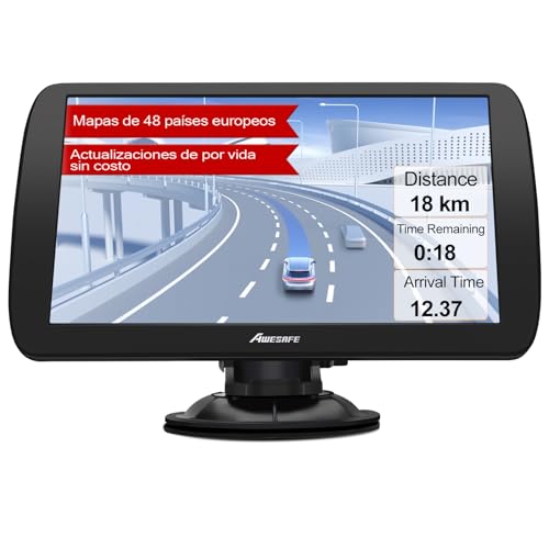 Imagen principal de AWESAFE 9'' Pantalla Navegador GPS Off Road con Bluetooth para Coches/