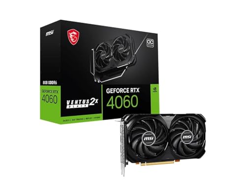 Imagen principal de MSI GeForce RTX? 4060 VENTUS 2X BLACK 8G OC Tarjeta gráfica -NVIDIA R