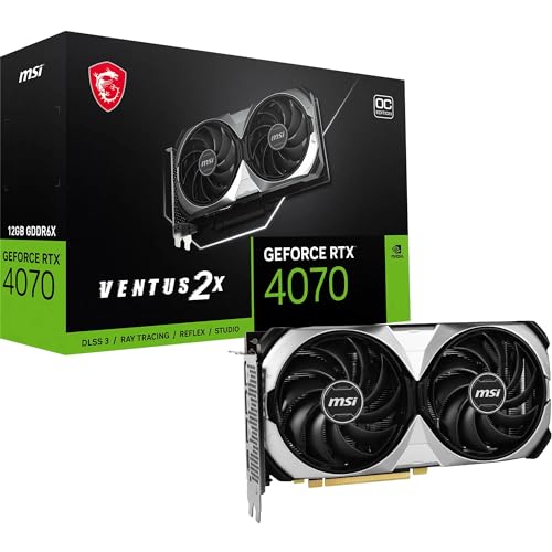 Imagen principal de MSI GeForce RTX 4070 VENTUS 2X 12G OC Tarjeta Gráfica - RTX 4070 GPU,