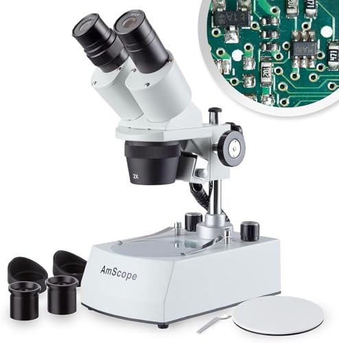 Imagen principal de AmScope - Microscopio estéreo inalámbrico LED para iluminación Supe