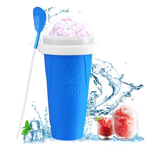 Imagen principal de KTW1A3 Slushy Maker Cup con Pajita y Cuchara 2 en 1, Taza de Batido de