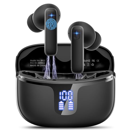 Imagen principal de Renimer Auriculares Inalámbricos Bluetooth 5.3 con 4 HD Mic, 40H HiFi