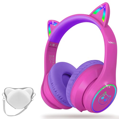 Imagen principal de LOBKIN Auriculares Niños con Bolsa, Auriculares Bluetooth Niña, Inal