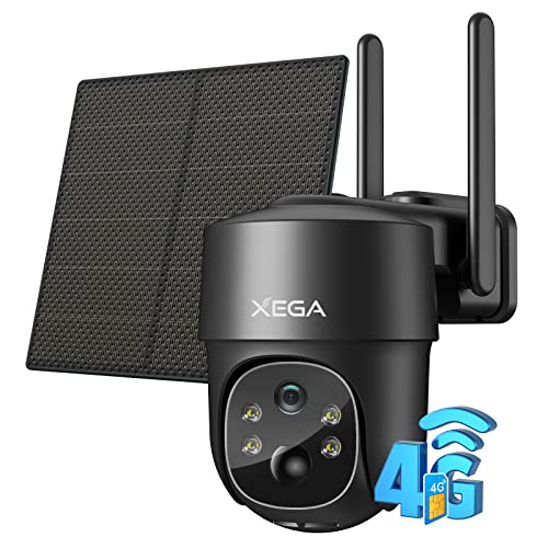 Imagen principal de Xega 4G LTE Cámara Vigilancia Exterior con Sim, Camara 4G Solar Sin C