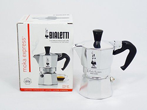 Imagen principal de Bialetti Moka Express Cafetera Espresso, Aluminio, Plateado, 1 Taza