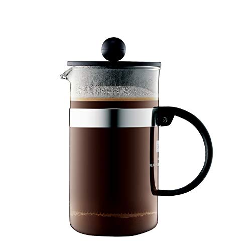 Imagen principal de Bodum Cafetera émbolo, Vidrio Plástico Acero Inoxidable, Negro, 0.35