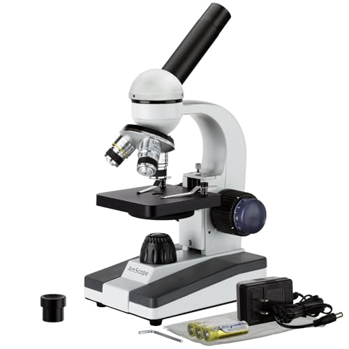 Imagen principal de AmScope - 40X-1000X 360-Degree Rotating Monocular Head Compound Micros