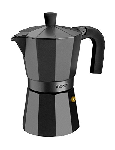 Imagen principal de Monix Vitro Noir - Cafetera Italiana de Aluminio, 12 Tazas de Capacida