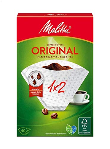 Imagen principal de Melitta 6653095 Papel Filtro Cafetera 1x2, Blanco