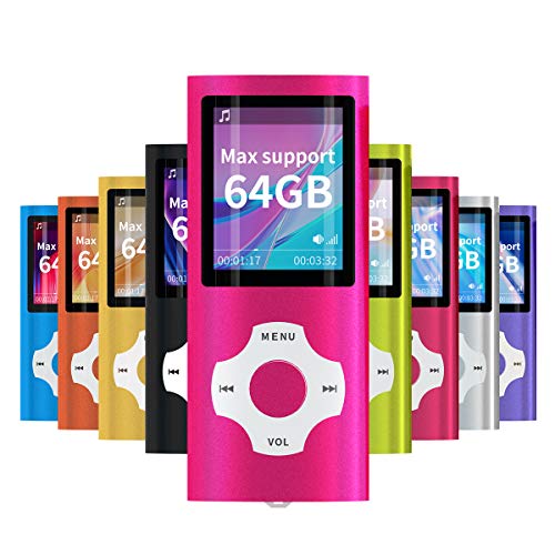 Imagen principal de Mymahdi Reproductor portátil MP3 MP4, Rosa con Pantalla de 1,8 Pulgad