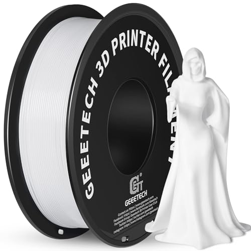 Imagen principal de GEEETECH Filamento PLA 1.75mm para impresión 3D, 1kg Spool, Blanco