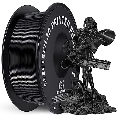 Imagen principal de GEEETECH Filamento PLA 1.75mm para impresión 3D, 1kg Spool, Negro