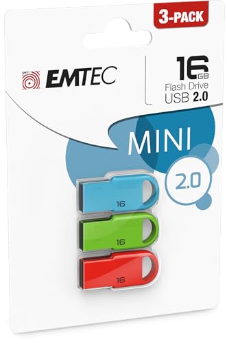 Imagen principal de Emtec USB 2.0 D250 Mini Pack 3 16GB