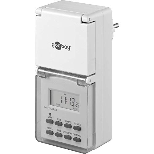 Imagen principal de Goobay 51301 Temporizador Digital IP44, Blanco, Enchufe Alemán