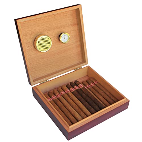 Imagen principal de Case Elegance - Humidor de Cedro Español de Acabado de Cerezo con Sel