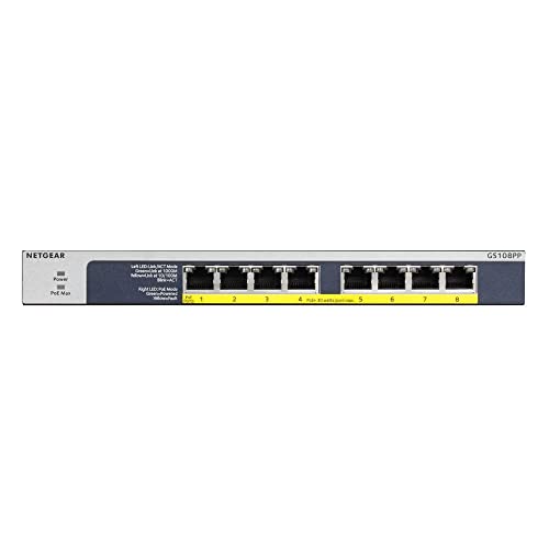 Imagen principal de NETGEAR Switch PoE de 8 puertos GS108PP - Switch Gigabit Ethernet de 8