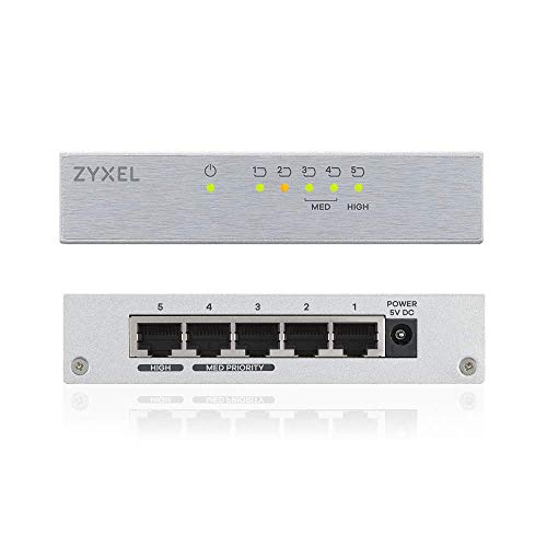 Imagen principal de Zyxel de 5 puertos Gigabit Ethernet Switch Desktop - Carcasa de metal 