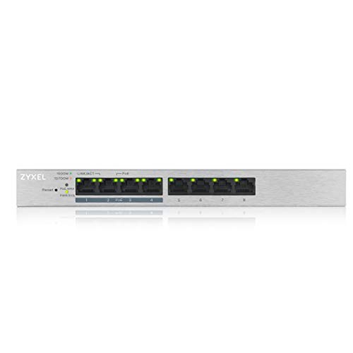 Imagen principal de Zyxel Gigabit Switch de 8 puertos PoE+ - web configurable, con 60 vati