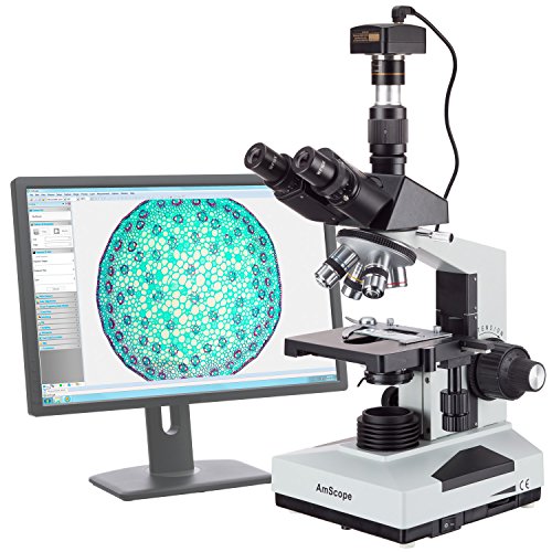 Imagen principal de AmScope Microscopio trinocular veterinario T490B-5M 40X-2000X con cám