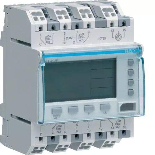 Imagen principal de Hager EG493E Programador Digital Anual 4 vías